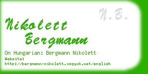 nikolett bergmann business card